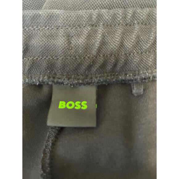 BOSS Hugo Boss COTTON TRACKSUIT BOTTOMS w/CURVED LOGO Black Medium Weight sz 3XL - Picture 10 of 13